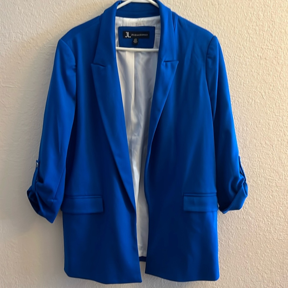 Womens 3/4 length sleeve Jules & Leopold large blazer. Excellent condition